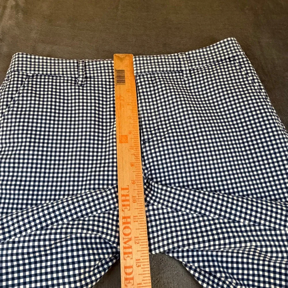 Tommy Hilfiger Gingham Plaid Shorts Blue White Casual Stretch Women Size 8 32x9